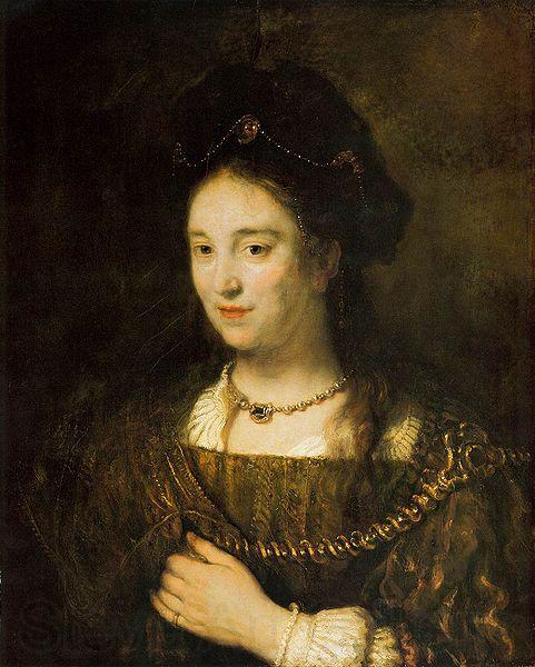 Rembrandt Peale Saskia van Uylenburgh Norge oil painting art